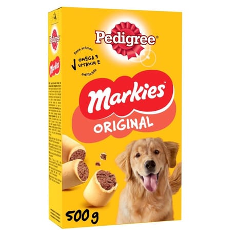 Pedigree friandises pour chien markies biscuits fourrés 500g