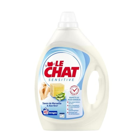 Le chat lessive sensitive marseille 42 lavages 1.89l