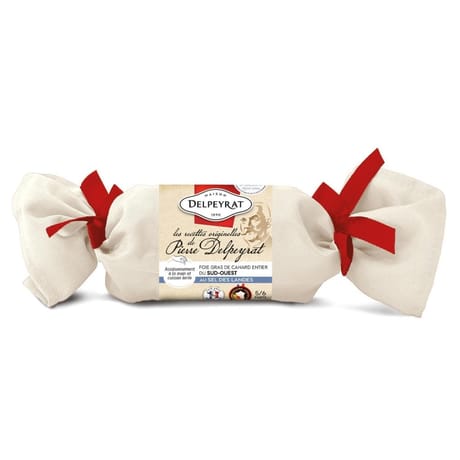 Delpeyrat foie gras de canard entier mi cuit au sel des landes lobe pochon 180g