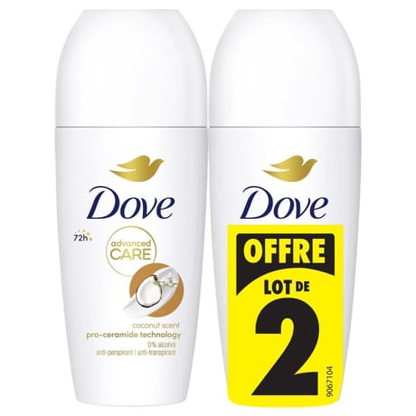 Dove déodorant noix de coco 2x50ml