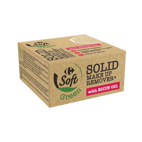 Carrefour soft green démaquillant solide bio 40g