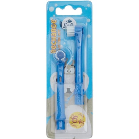 Carrefour soft têtes de rechange brosse à dents électrique +3 ans x2
