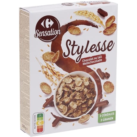 Carrefour sensation céréales 3 céréales chocolat au lait 300g