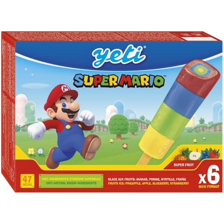 Yeti glaces Super Mario super fruit 6x60g