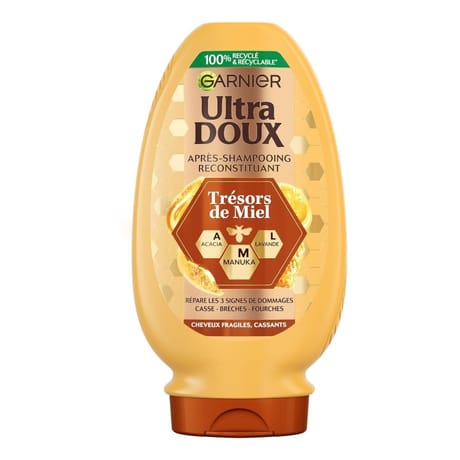Garnier ultra doux après-shampoing reconstituant trésors de miel 250ml