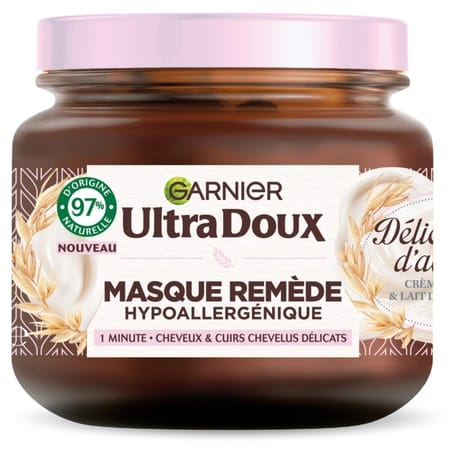 Garnier ultra doux masque cheveux remède hypoallergénique avoine 340ml