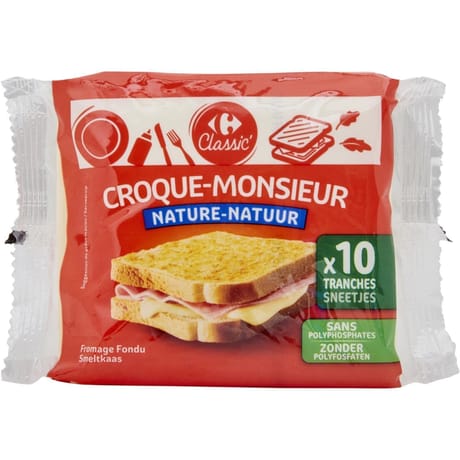 Carrefour Classic' fromage croque monsieur nature x10 - 200g