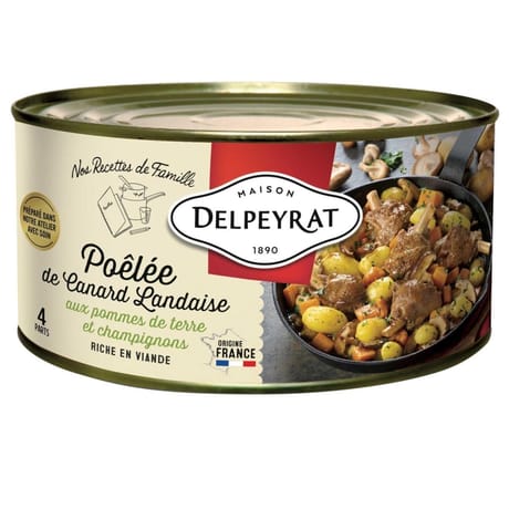 Delpeyrat poelee de canard landaise aux pommes de terre et champignons 1,5kg