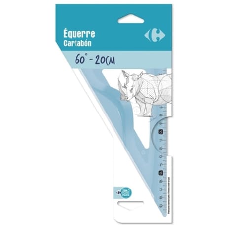 Carrefour équerre plastique 60° 20cm