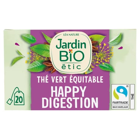 Jardin bio étic thé vert digestion fenouil anis vert et badiane étui + sachet 30g