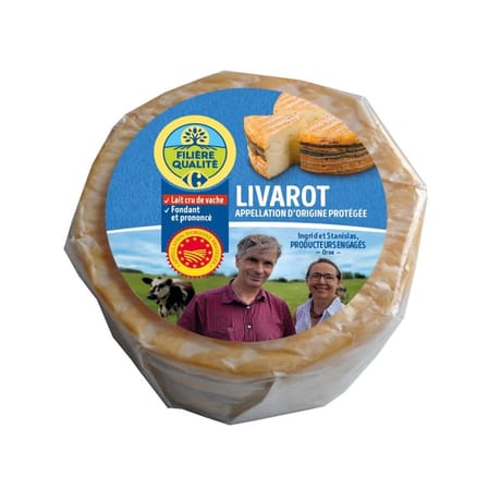 Livarot au lait cru aop 200g Filière Qualité Carrefour