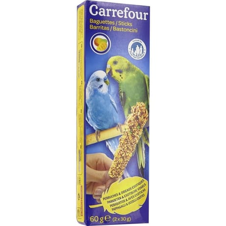 Carrefour baguettes pour perruches aux fruits - 60g