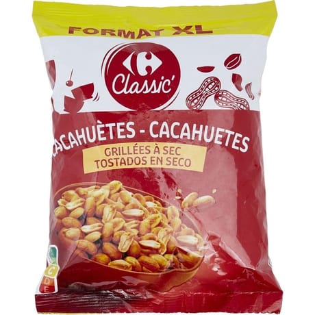 Carrefour classic' cacahuètes grillées à sec 500g