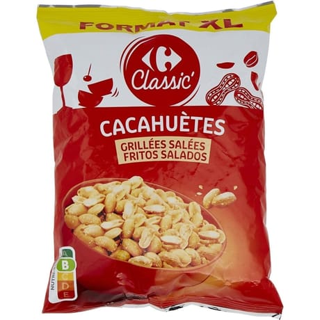 Carrefour classic' cacahuètes grillées salées 500g