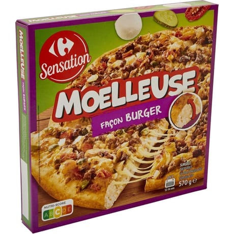 Carrefour sensation pizza moelleuse façon burger 570g