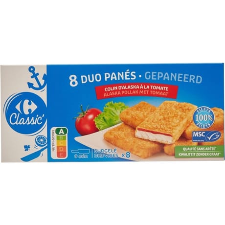 Carrefour 8 duo panés 600g