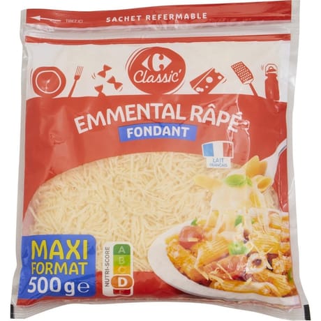 Carrefour Classic' fromage râpé emmental 500g