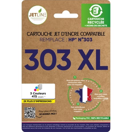 Jetline cartouche encre H-303 XL CL