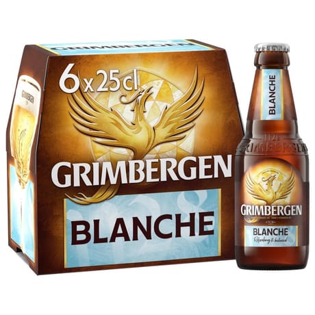 Grimbergen blanche bière d'abbaye 6x25cl 6%vol