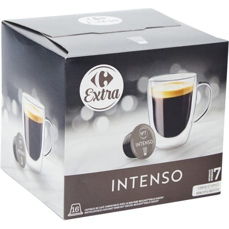 Carrefour extra café capsules intenso x16 - 104g