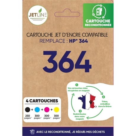 Jetline cartouche encre H-364 PACK