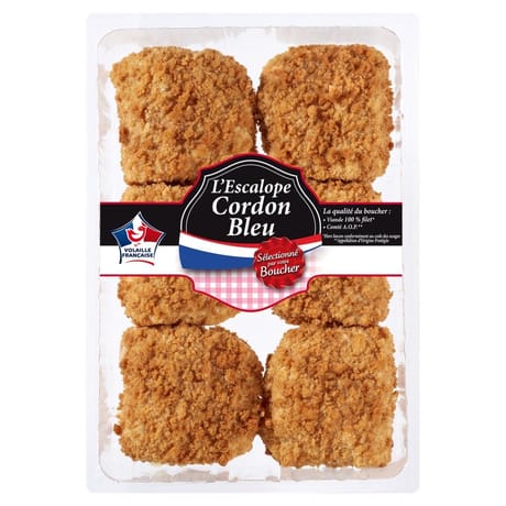 Escalope cordon bleu x6 900g