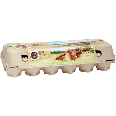 Carrefour original 12 oeufs plein air
