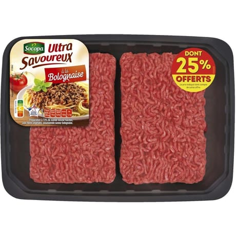 Ultra savoureux 15% vrac 800g bolognaise 800g Socopa