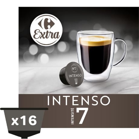 Carrefour extra café capsules intenso x16