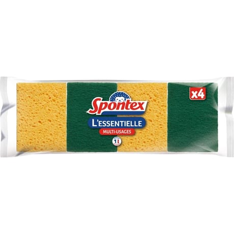 Spontex éponges l'essentielle multi-usages x4