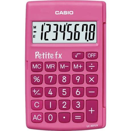Calculatrice dédiée primaire casio petite fx rose