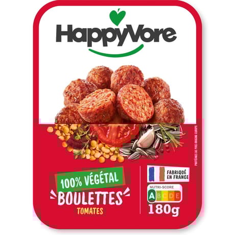 Happyvore boulettes végétales & gourmandes 180g