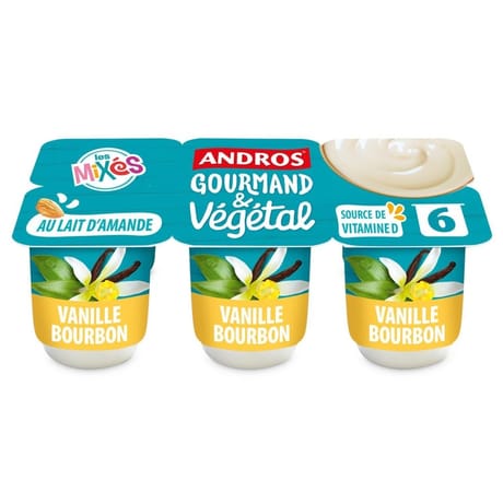 Andros mixes vanille bourbon au lait de coco 6X100g