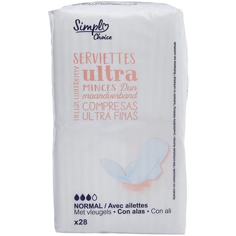 Simpl serviettes hygiéniques normal x28