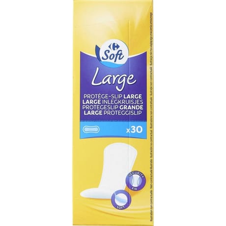 Carrefour soft protège-slips large x30