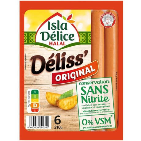 Isla delice deliss original sans nitrite 210g