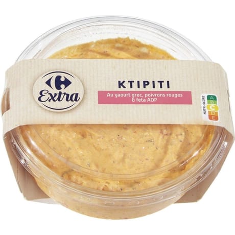 Carrefour Extra ktipiti au yaourt grec, poivrons rouges & feta aop 180g