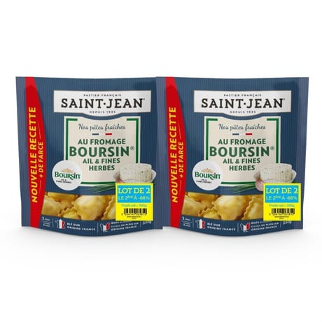St jean pâtes fraiches au boursin ail et fines herbes lot de 2 x 250g - 2ème -68%