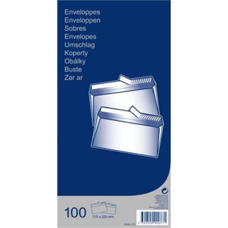 Simpl' 100 enveloppes 110x220mm 70 grammes