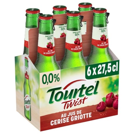 Tourtel twist bière sans alcool aromatisée cerise 6x27.5cl 0%vol