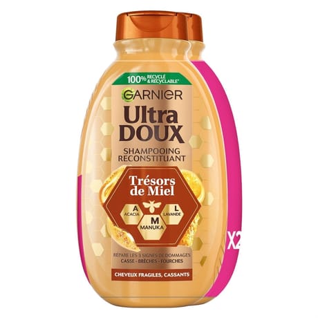 Ultra doux trésors de miel shampoing reconstituant lot de 2 x300ml