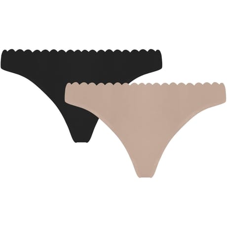Lot de 2 tangas ligne Body Touch Dim 89M NOIR/NEW SKIN 40/42