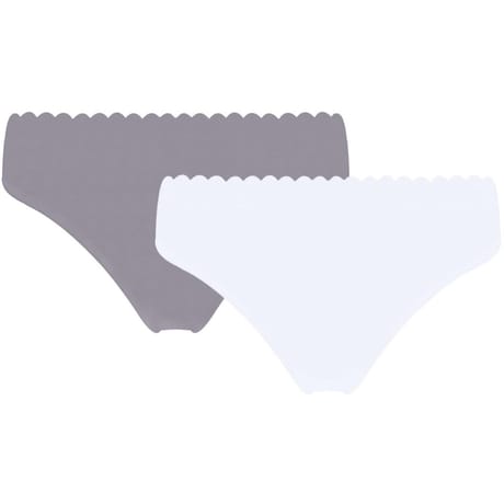 Lot de 2 slips ligne Body Touch Dim AV5 BLANC/GRIS CHAUD 40/42