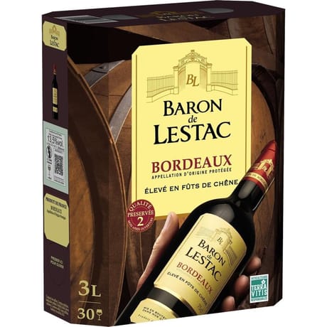 Bordeaux baron de lestac bib 3l 13.5%vol