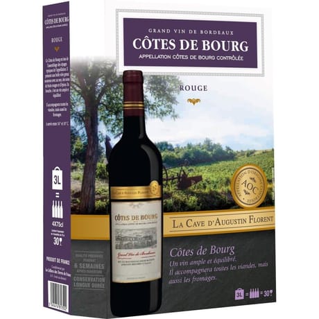 Cave d'augustin florent côtes-de-bourg AOP vin rouge AOP 13.5°- 3l