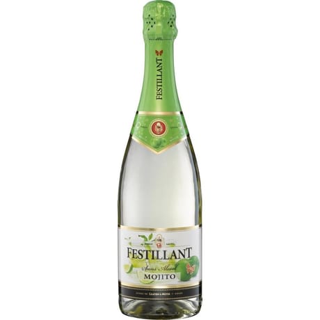 Festillant mojito boisson effervescente base de vin 0%
