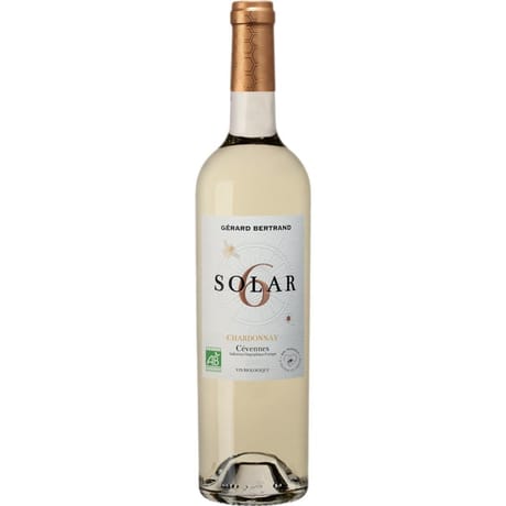 Solar6 igp cevennes chardonnay blanc bio 2020 75cl 12.5%vol