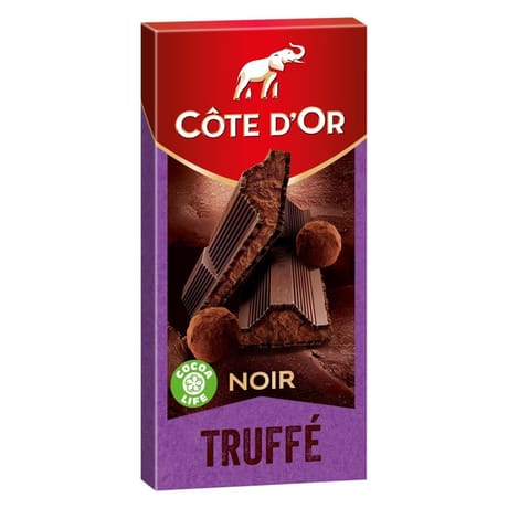 Côte d'or truffé noir 190g