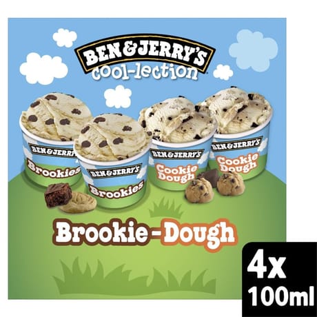 Ben & Jerry's 4 mini pots brookie-dough cool-lection 300g