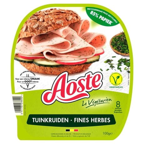 Aoste 8 tranches végétales aux fines herbes 100g